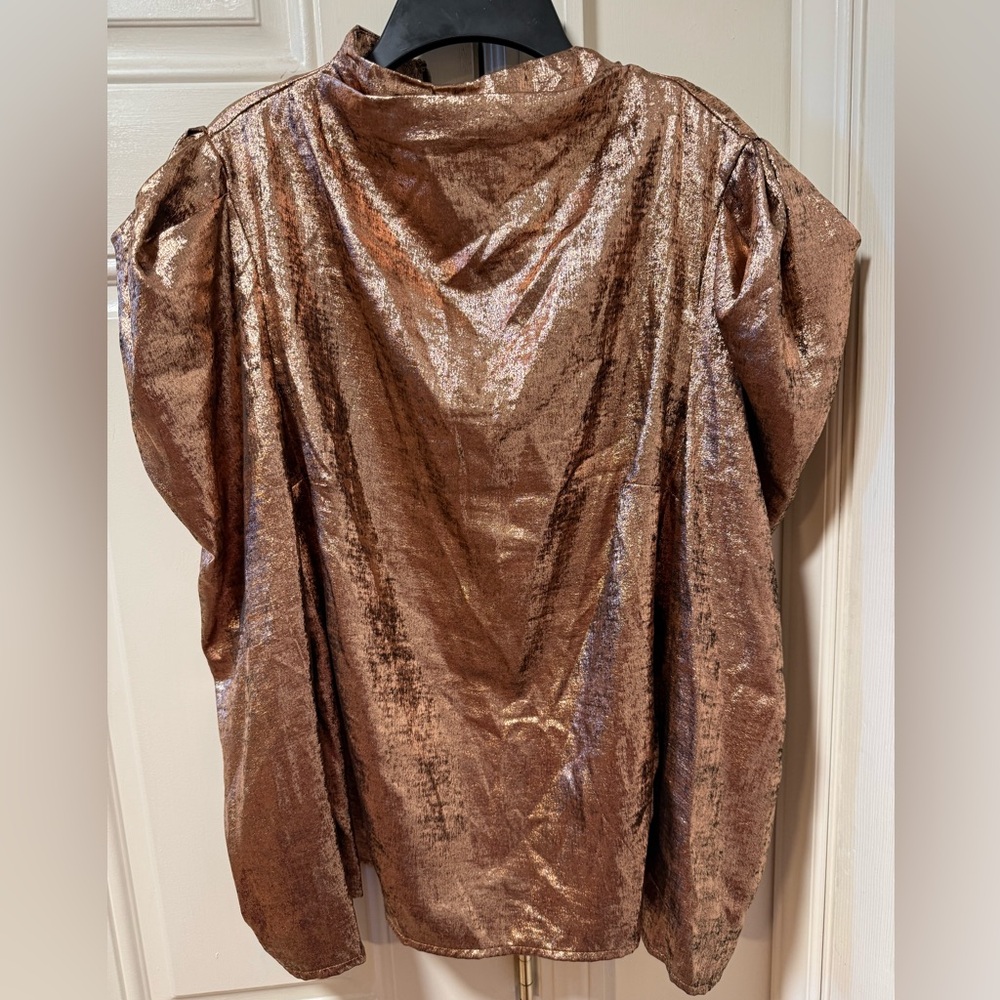 Metallic Copper Women's Top